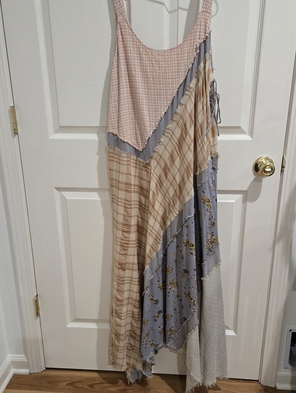 Free People COZY CRAFT Plaid Maxi Dress M - Picture 4 of 11
